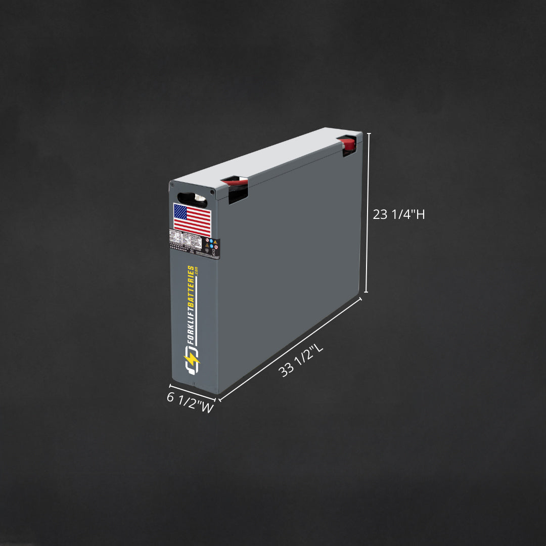 12-85-7 (24 Volts) Forklift Battery – 33.5" x 6.5" With Cover