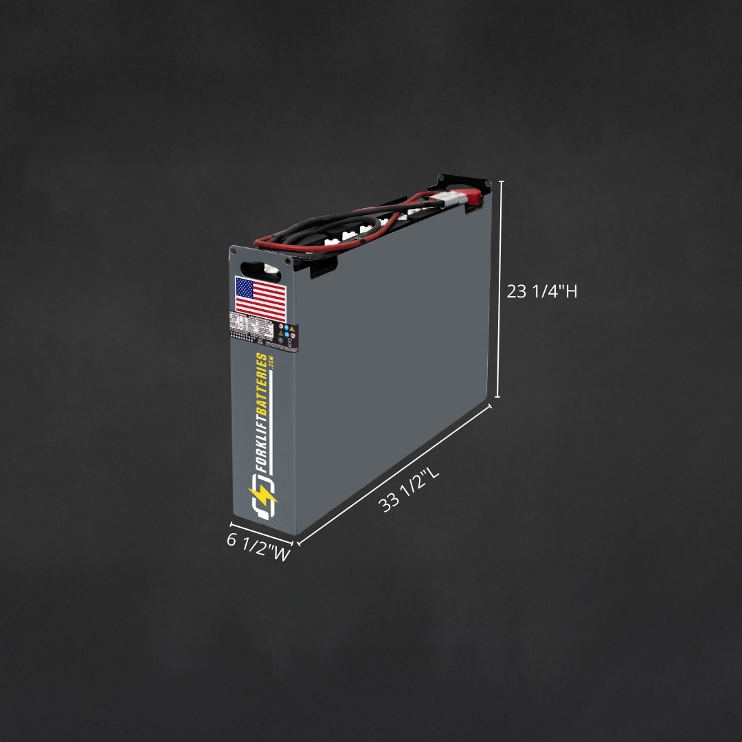 12-85-7 (24 Volts) Forklift Battery – 33.5" x 6.5" Without Cover